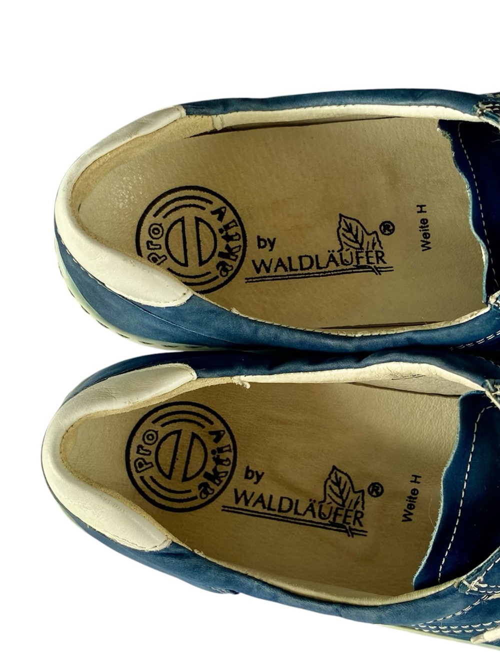 WALDLAUFER Jasmine Henni Shoe Sneakers Suede Blue White Women Size 6 - Picture 8 of 11
